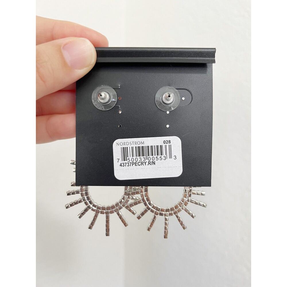 New CRISTABELLE Nordstrom Crystal Open Teardrop Earrings Large - Picture 2 of 4